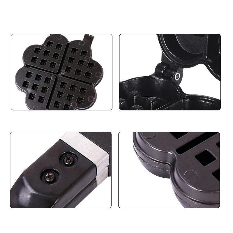 Diy Hartvormige Ei Wafel Cakevorm Bladerdeeg Pan Mold Anti-aanbak Dubbele Side Koekjes Muffin Mould Pot Bakvormen Bakken Tools