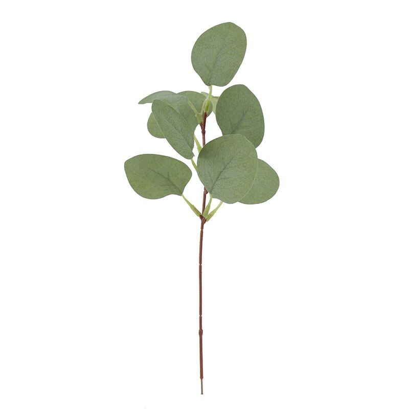 Artificial Flower Eucalyptus Leaves Stems Eucalipto Branches Artificial Plants for Floral Bouquets Wedding Green Decor: F