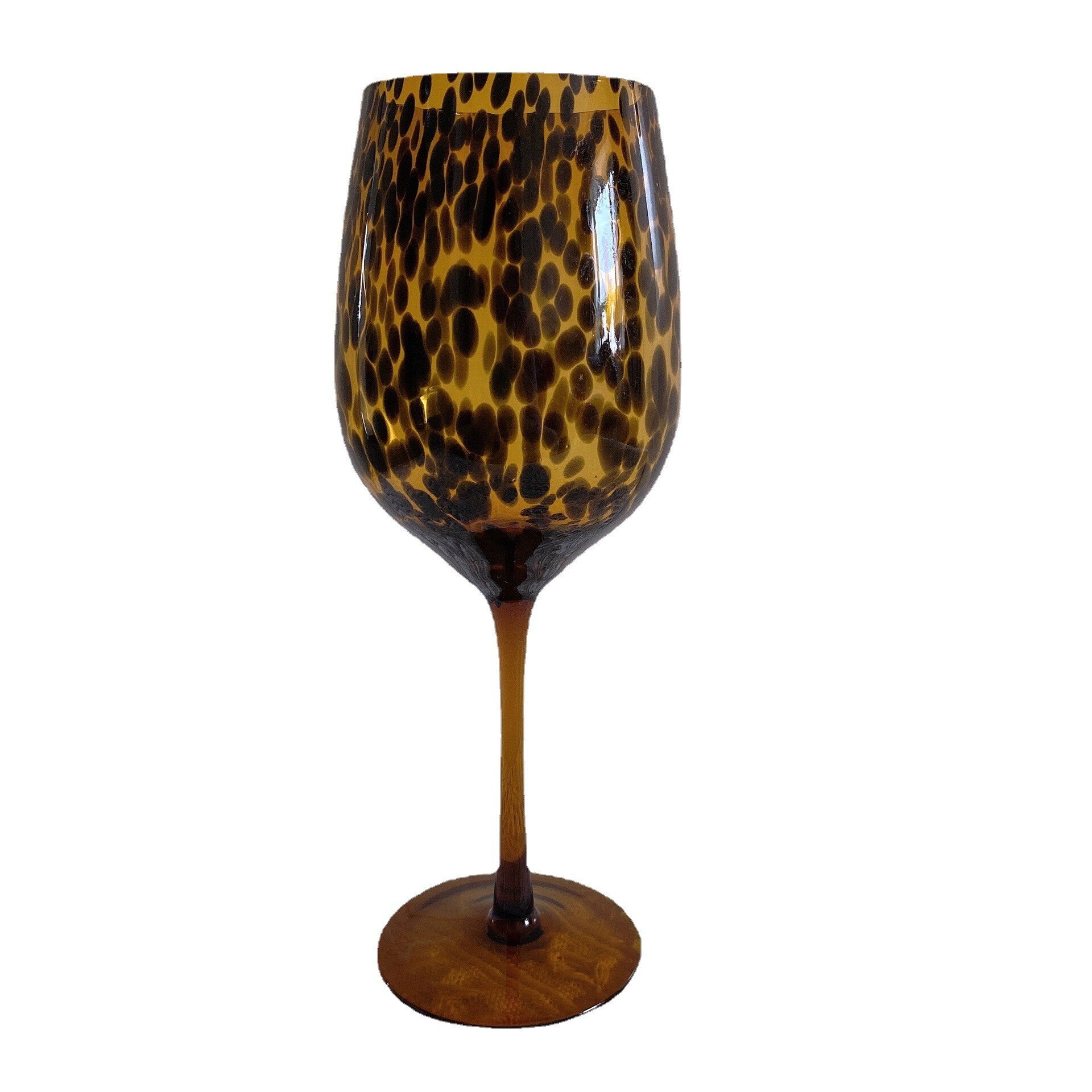 European-Style Leopard Spot Water Cup Cocktail Glass Handmade Goblet Hotel Ornaments: Goblet