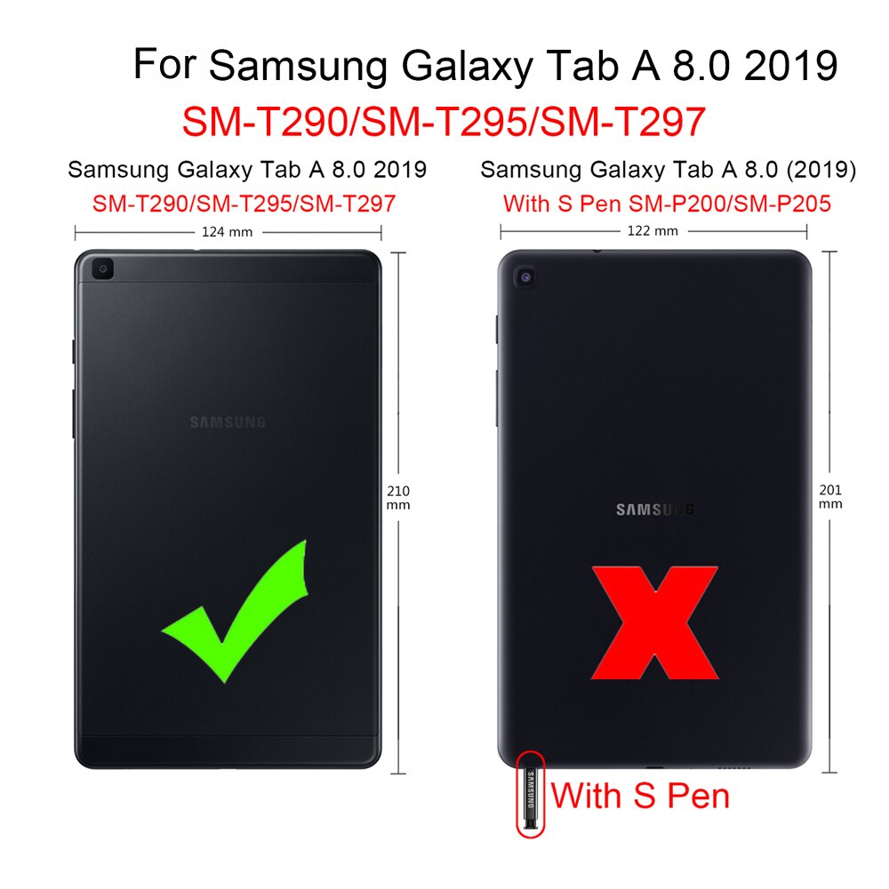 For Samsung SM-T290 Case 8.0 Inch T295 EVA Shockproof Tablet Stand Coque Cover For Samsung Galaxy Tab A 8.0 T290 SM-T295