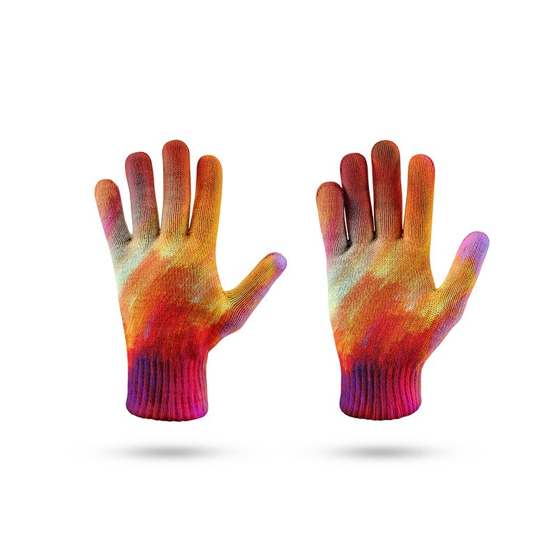 Neue 3d Wirbel Bunte Warme Handschuhe Frauen berühren Bildschirm Handschuh Winter Künstliche Wolle Fäustlinge Weibliche Weihnachten Handschuh: Stil6