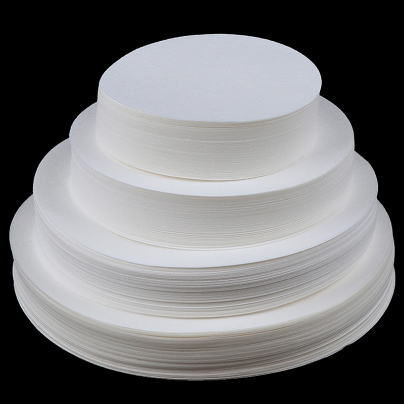 Papel de filtro Circular para laboratorio papel de filtro de laboratorio de velocidad media, papel de filtro de embudo, 100 Uds., 7/9/11/12 cm