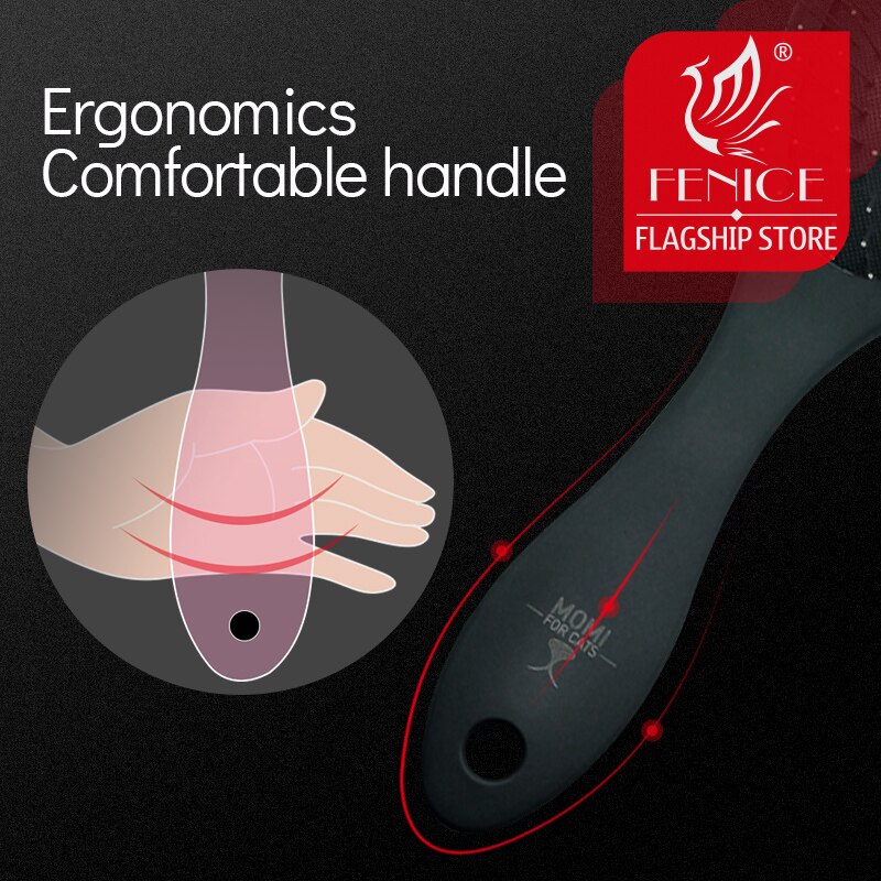 Fenice-peine cortador de pelo para mascotas, herramienta de corte con nudo abierto, aguja de acero, cepillo de pelo largo, suministro de aseo para perros y gatos