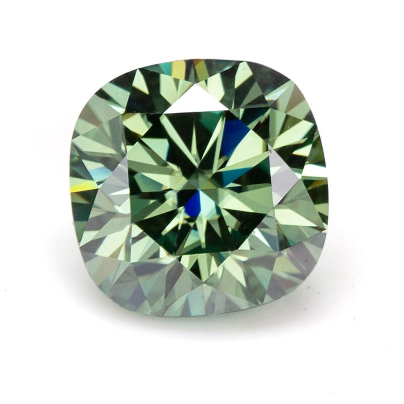 4*4mm kussen geslepen groene vvs 1 losse moissanite diamanten ring accepteer gratis maatwerk snijwerk 2020 nieuws