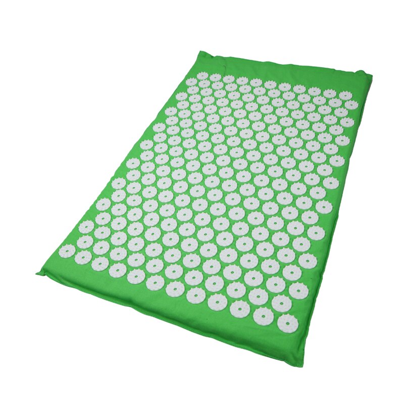 Cojín de acupuntura para aliviar el estrés, colchoneta de acupresión para el dolor de espalda/almohada, estera de masaje de Punta rosa, masaje y relajación: green  mat