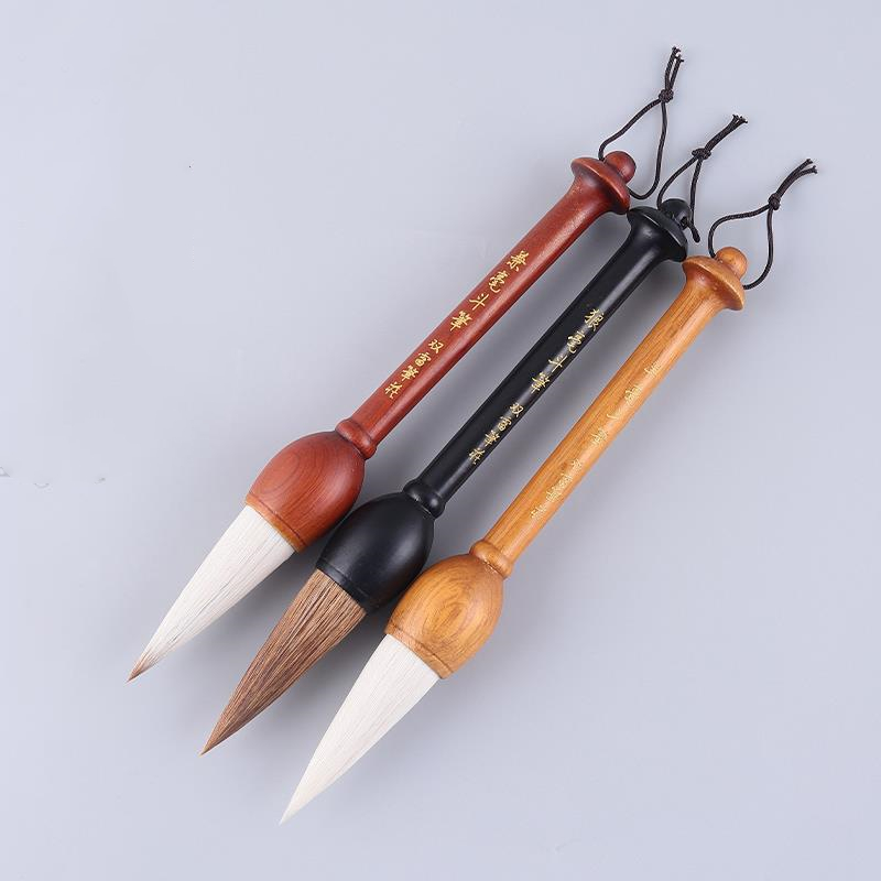Wolf Hair and Sheep Hair Brush Grab Pen Large Brush Calligraphy Brush Writing Couplet Spring Festival Couplet List Book Grab Pen