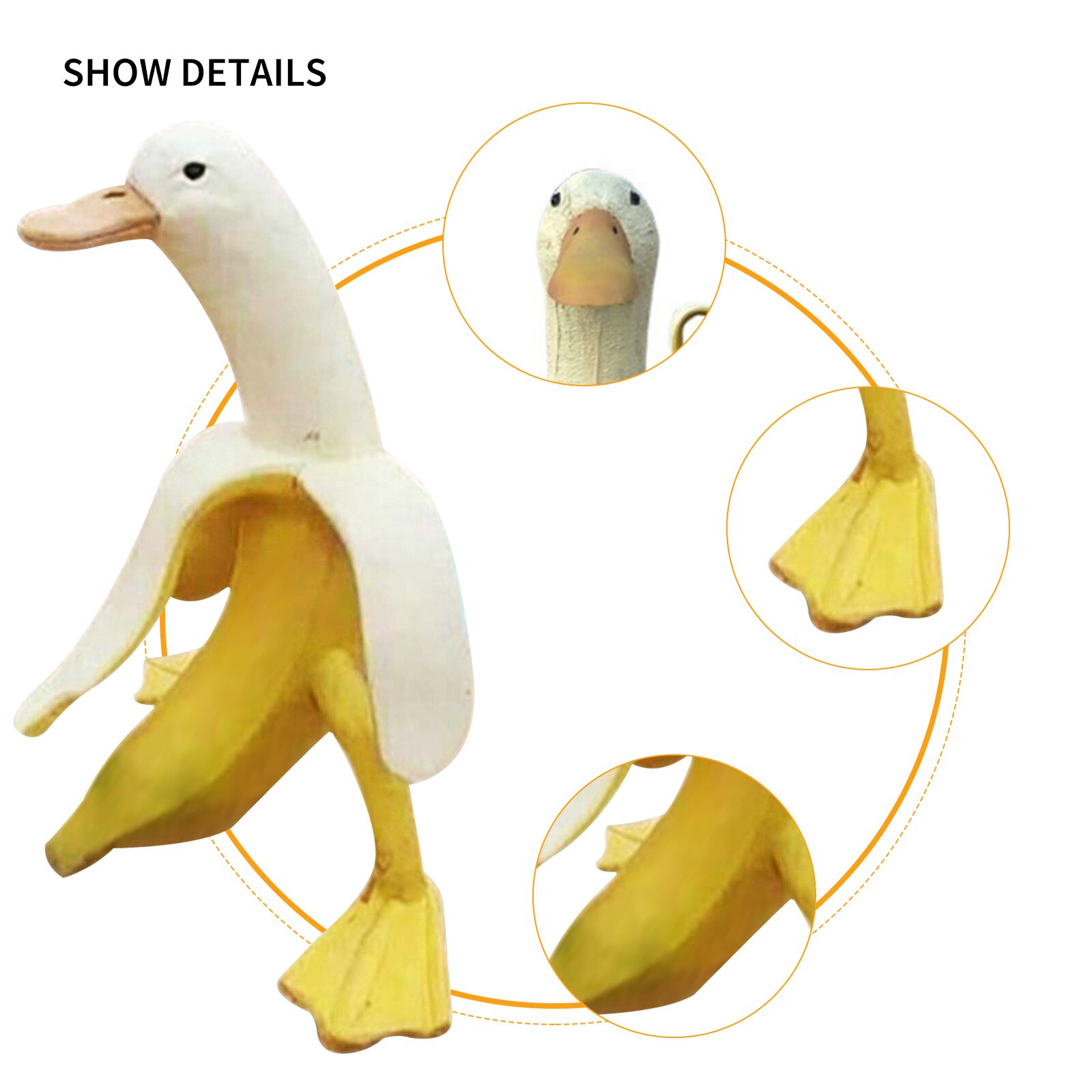 Banana Duck Garden Decoration Sculptures Yard Garden Decor Vintage Ornament Home Statues Decoration Accessories