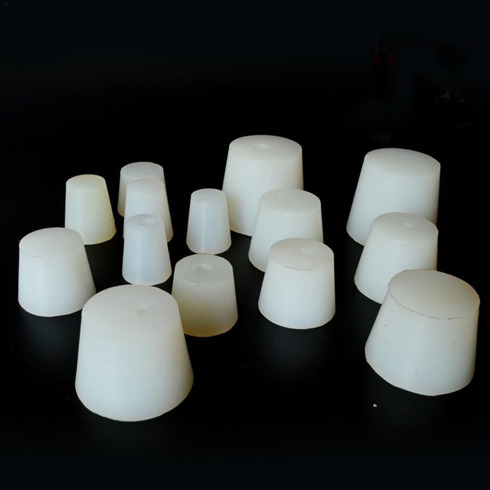 Home bottle stopper Brew Wine Stoppers Silicone Plug With Hole For Airlock Valve Bubbler Grade Silicone Rubber Stopper