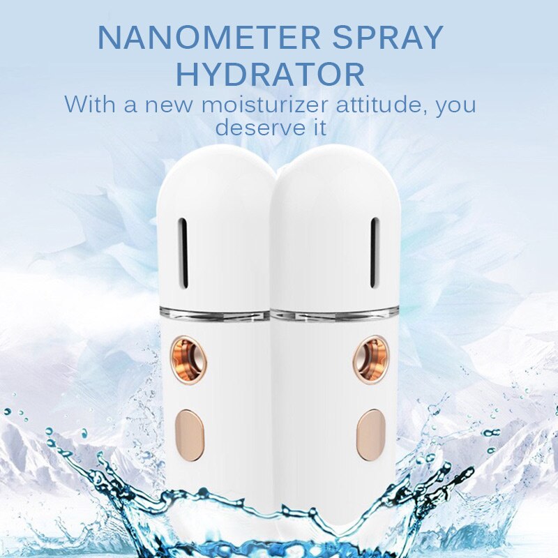 Mini Draagbare Luchtbevochtiger Nano Mister Facial Steamer Apparaat Schoonheid Spuiten Hydraterende Apparaat Koud Spuitapparatuur Oplaadbare