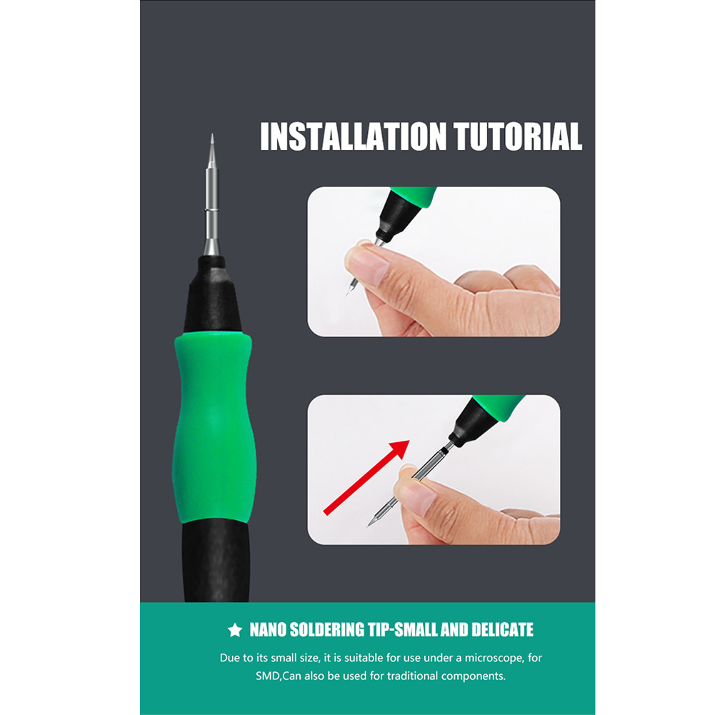 Universal C115-I C115-K C115-SI Soldering Iron Tips Lead Free Welding Tip Internal Heating Core Solder Station For JBC115 75W