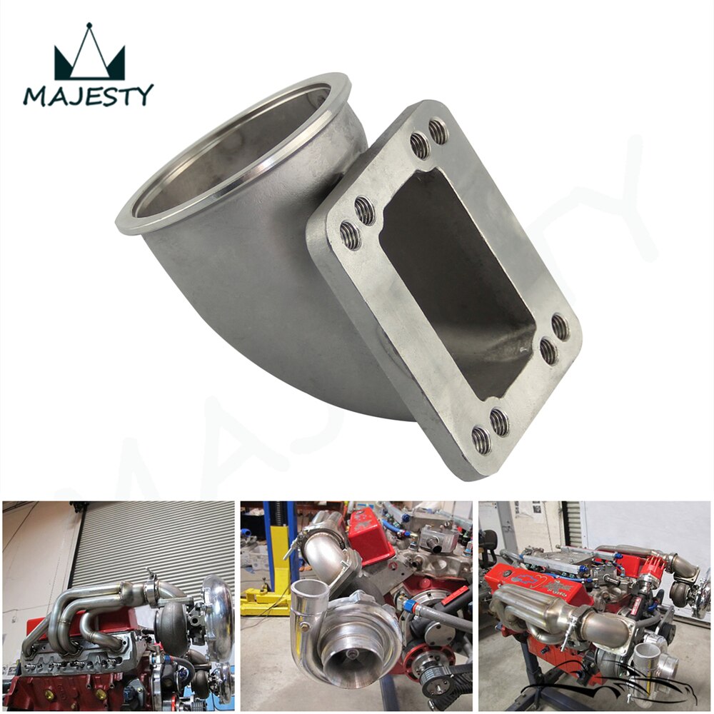 SPDZ1 3” V-Band 90° Turbo Downpipe Elbow with O₂ Bung main image 0