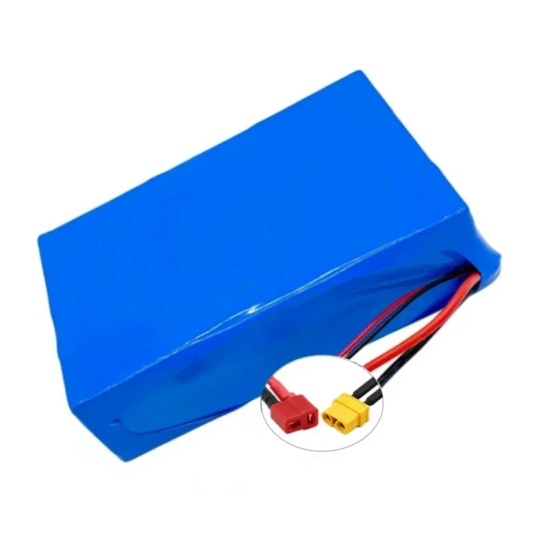 36V 10S2P 10000mAh rechargeable battery with BMS suitable for 42V commuting tools, built-in 18650 lithium battery pack: Yellow