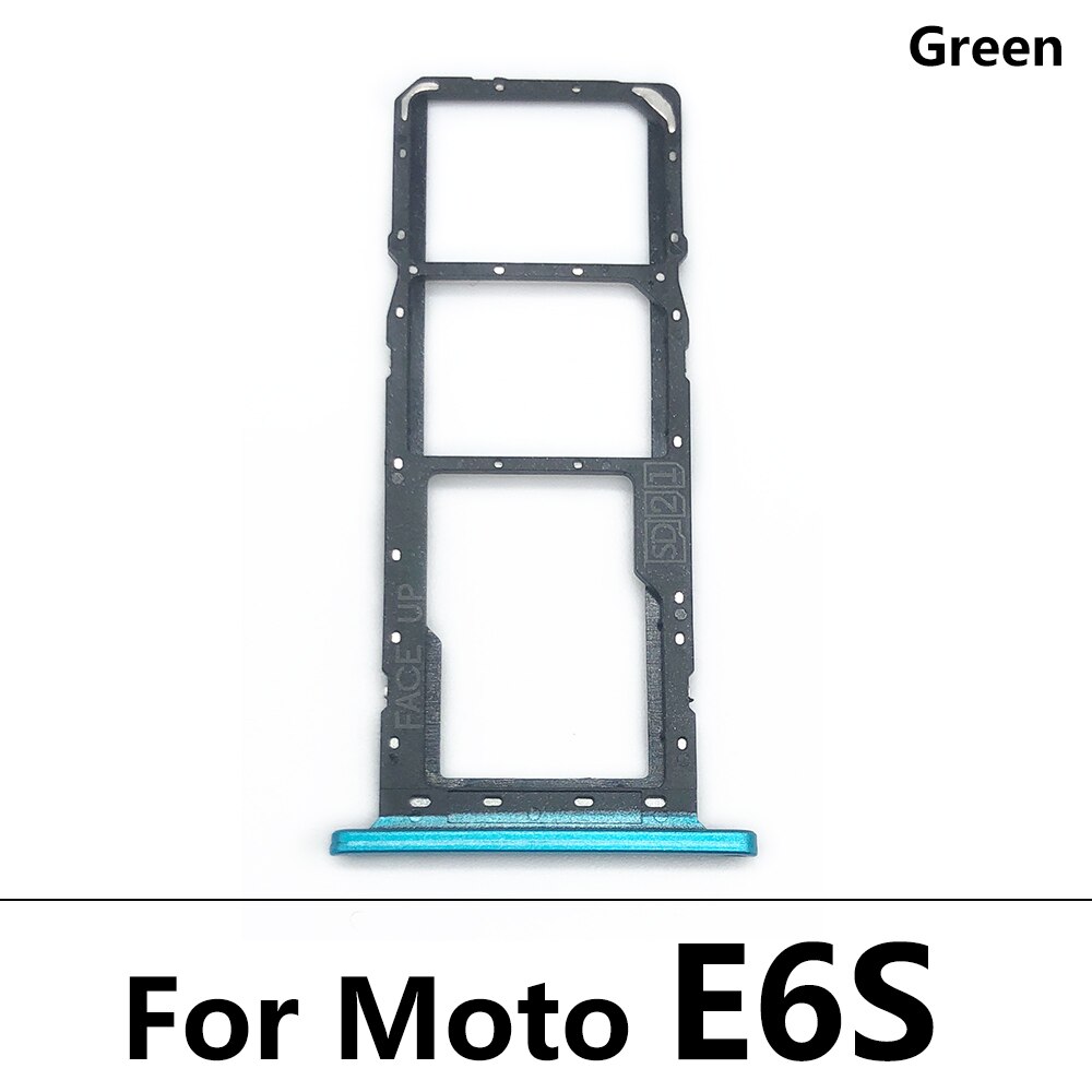 5 Stks/partij Sim Kaart Lade Voor Moto E6 Spelen E6S Een Actie Een Fusion Sim Card Slot Sd-kaart Lade houder Adapter Vervangende Onderdelen
