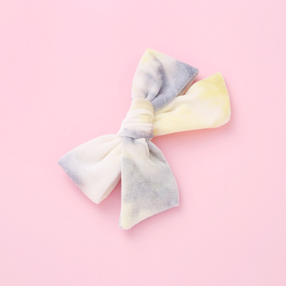 Velvet Tie Dye Headband For Children Hair Clips Kids Elastic Hair bands Hairpins For Girls Barrattes Baby Girl Hair Accessories: NSFB-9740-C6A6HAN