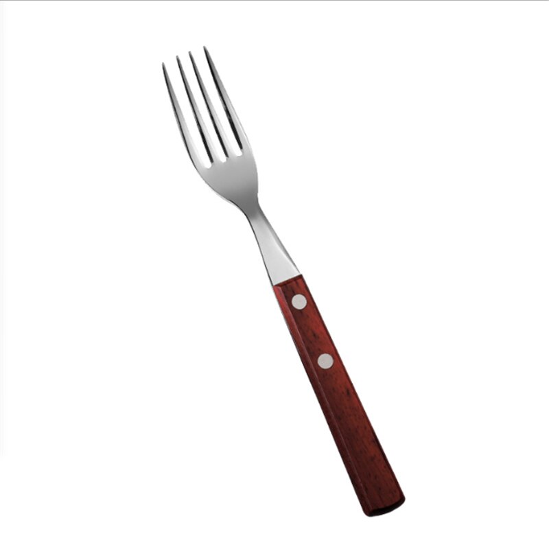Stainless Steel Dinner Set Wooden Handle Western Cutlery Retro Hotel Steak Cutlery Set Kitchen Knives Household Goods Kitchen.8z: 2