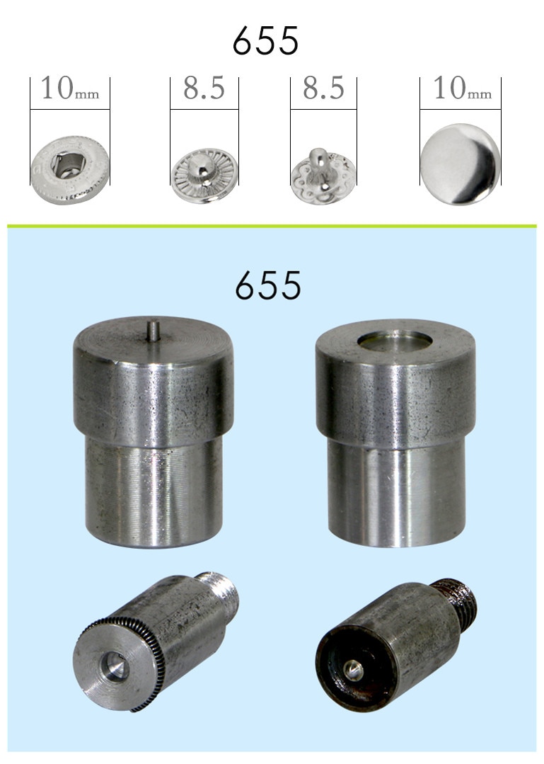 201 Metal Fastener Snap Button Dies For Handmade Press Machine Manual Install Snap button Mold 655, 633 ,831 ,203 Button Tools