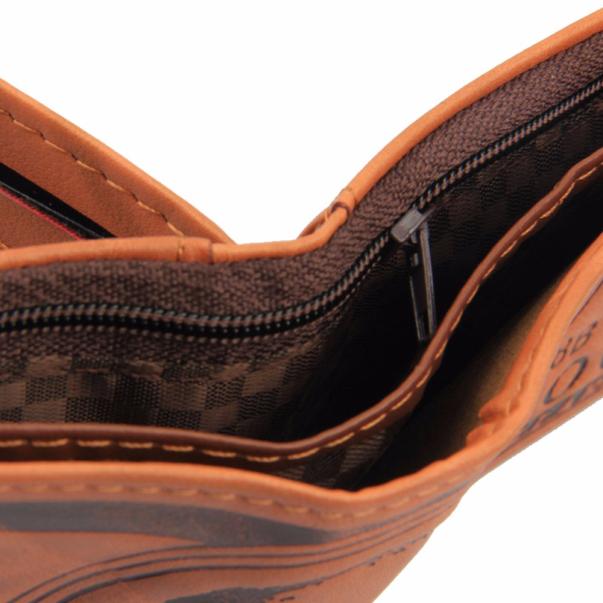 Mode Lederen Slanke Casual Mannen Wallet Bi-Fold Blad Portemonnee Pu Leer Bruin Kaarthouder Korte простой Кошелек