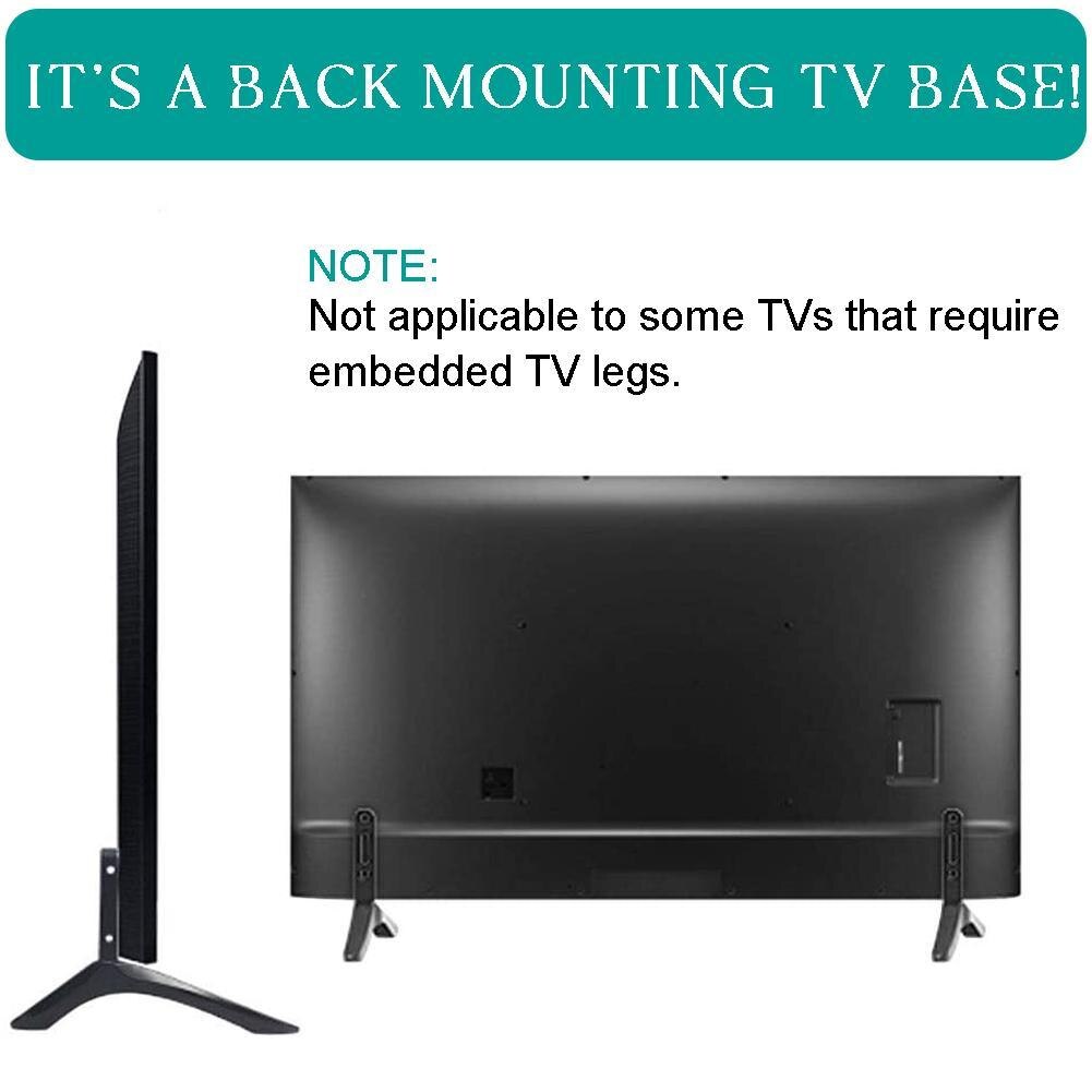 2pcs Universal TV Stand Base Mount For 32-65 Inch Stand With Screw Desktop Stand TV Stand Base Place Cards Wedding