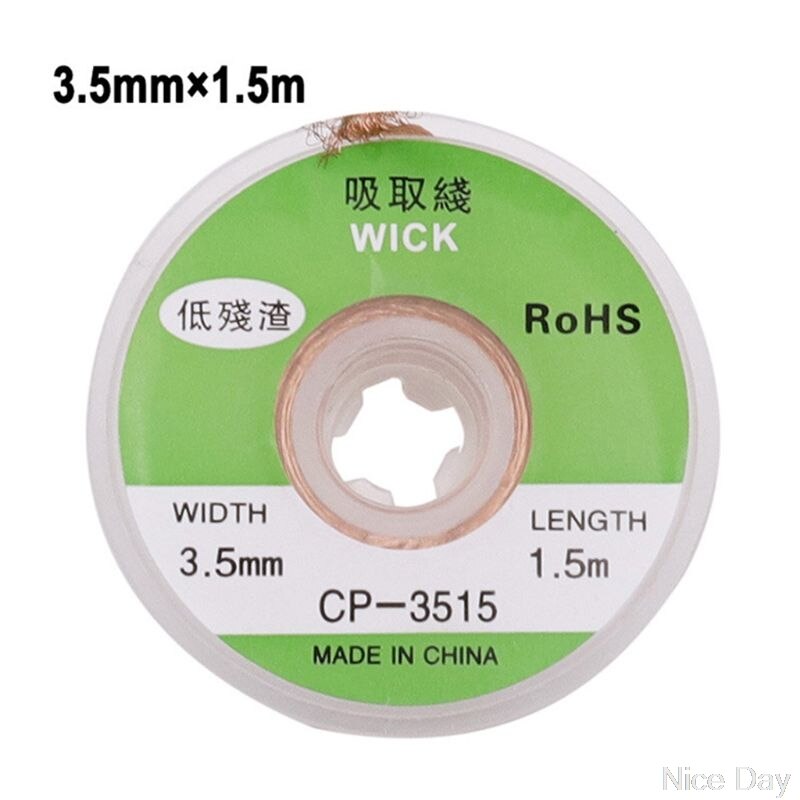1.5M taśma rozlutownicza lutowanie spawanie zmywacz węzeł drut niska pozostałość taśma cynowa Ju10 20 Dropship: Size D