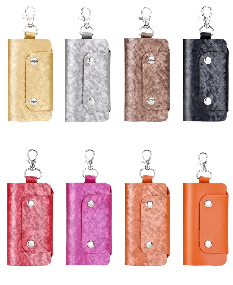 16 kleuren leren sleutelhouders huishoudster houders auto sleutelhanger sleutelhanger autosleutelhoes unisex eenvoudige sleuteltas opbergtas