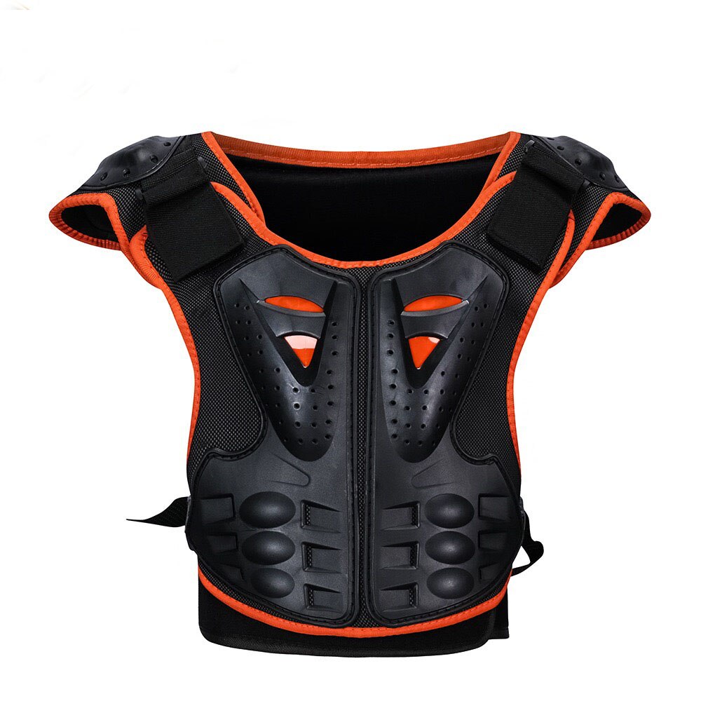 Barn kroppsskydd mtb motocross skate säkerhetsdräkt ryggrad bröst axel kroppsskydd väst utomhus cykel motocykel dräkter