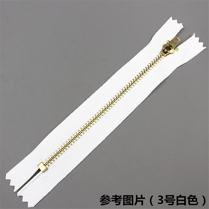 Rits accessoires jeans metaal koperen tanden mannen en vrouwen broek sluiting tas wit nr. . 3 anti-gesp rits accessoires: 12cm