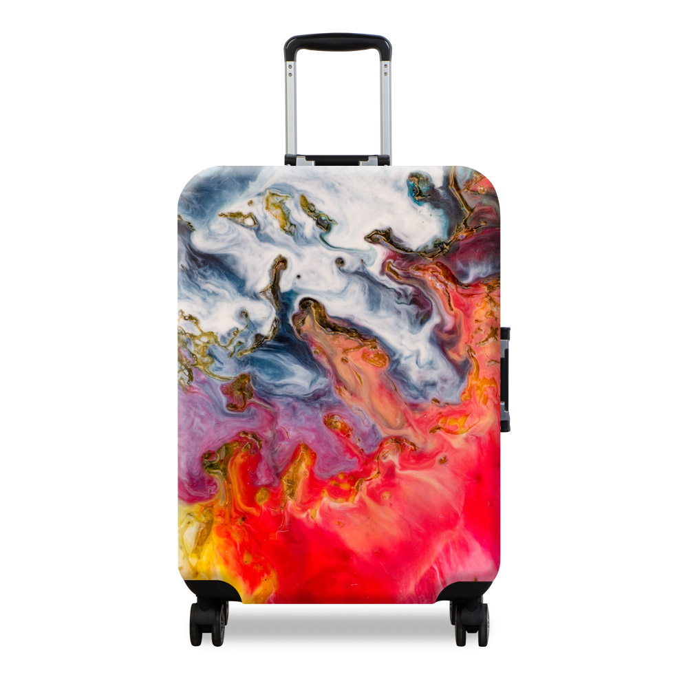 Elastic Luggage Protective Covers DustProof case for suitcase 18-32 inch travel accessories Color graffiti baggage cover XL: Design 4 / S