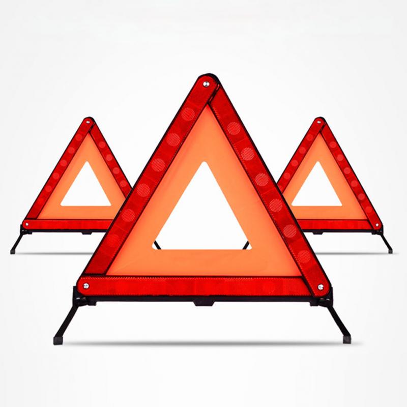 Foldable Car Vehicle Emergency Breakdown Warning Sign Triangle Stop Sign Reflective Road Safety Practical Auto Parts