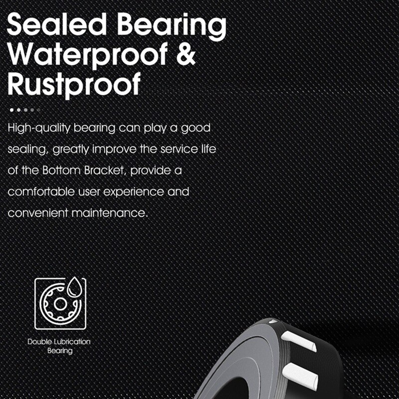 Bicycle Bottom Bracket Aluminum Waterproof BSA 68/73mm Screw/Thread Type Crankset Bearings Bicycle Axis Parts