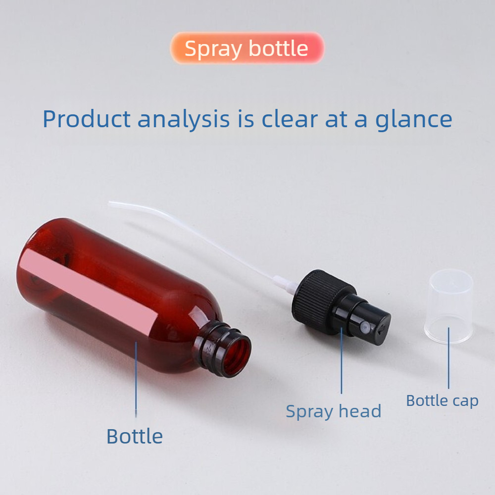 Plastic Spray Bottles 50Pcs 10ml 20ml 30ml 50ml Amber Refillable Leakproof Atomizer Perfume Sprayer Portable Travel Dispenser