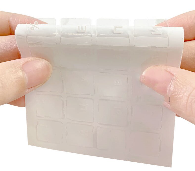 Clear Russian Laptop Transparent Keyboard Sticker Russian Language Keyboard Letter Sticker Film with Light Color Keyboard