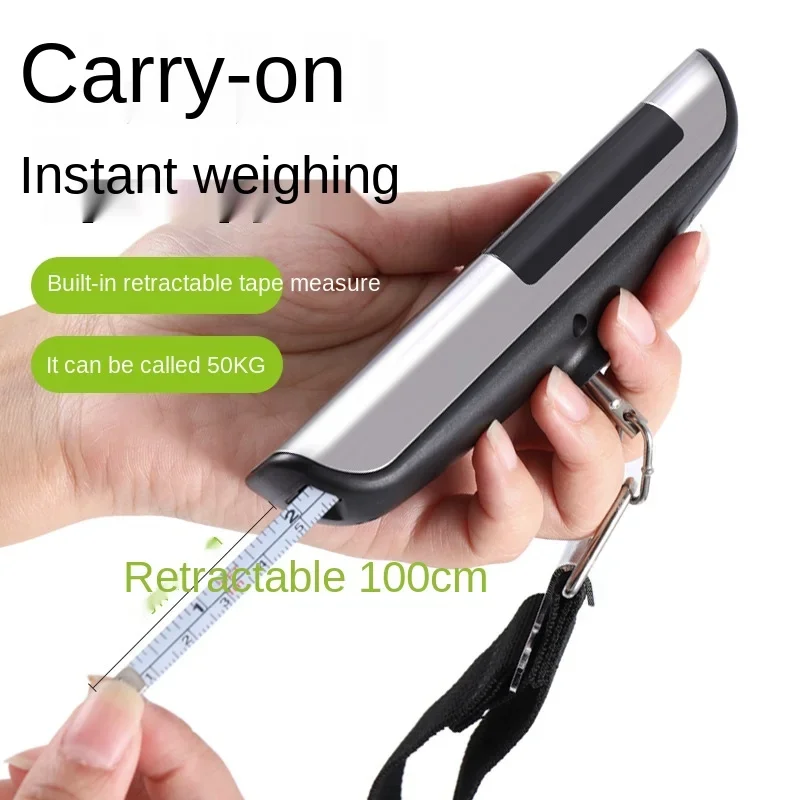 Balance électronique Portable pour ménage, petit crochet à ressort portable de pesage de haute précision, peseur de bagages 50kg kg