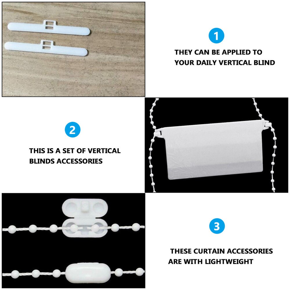 1 Set/35pcs Vertical Blinds Set Curtain Accessories Blinds Replacement Spares