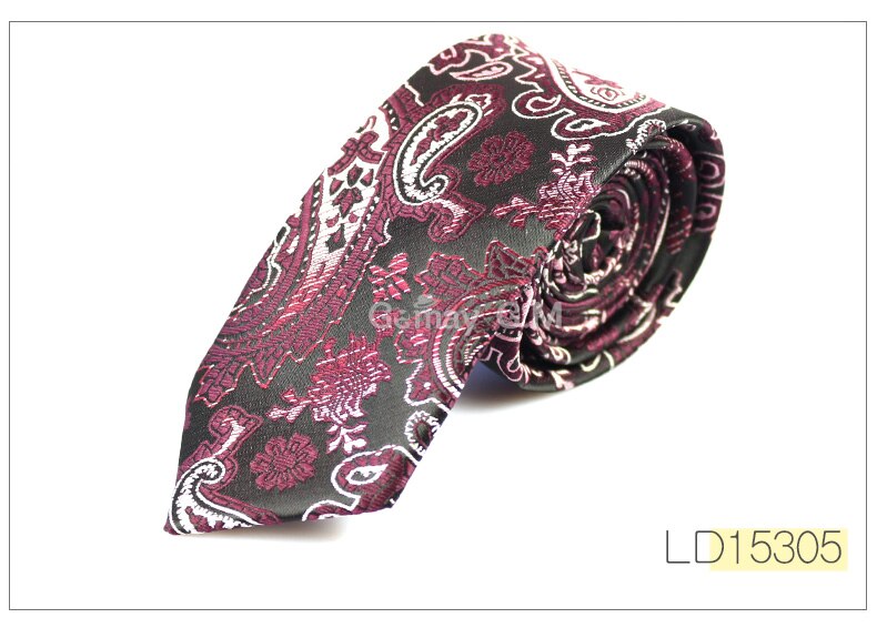 Herre slips smalt slips 6cm klassisk paisley slips til mænd formel business bryllup jakkesæt halstøj jacquard vævede slips: Ld15305