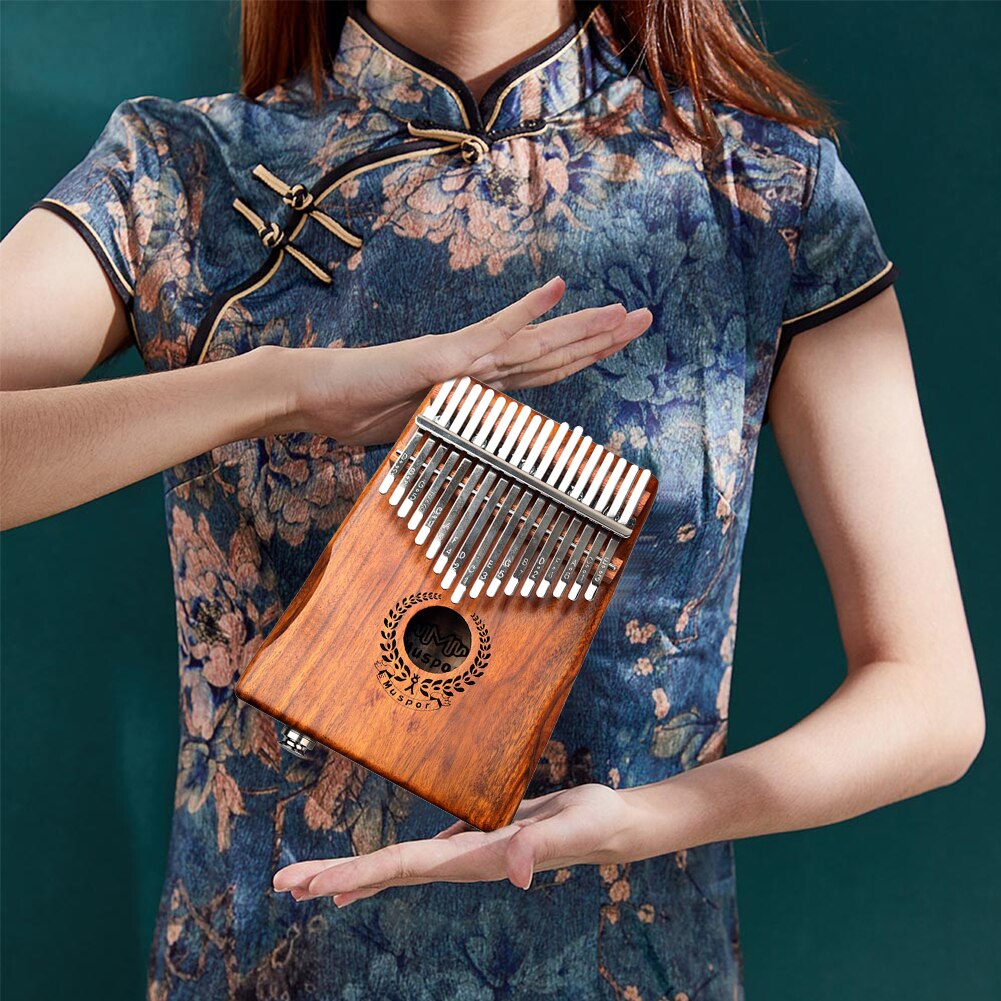 17 Key Kalimba African Solid Pine Mahogany Thumb Finger Piano Sanza Mbira Calimba Play with Guitar Wood Musical Instruments
