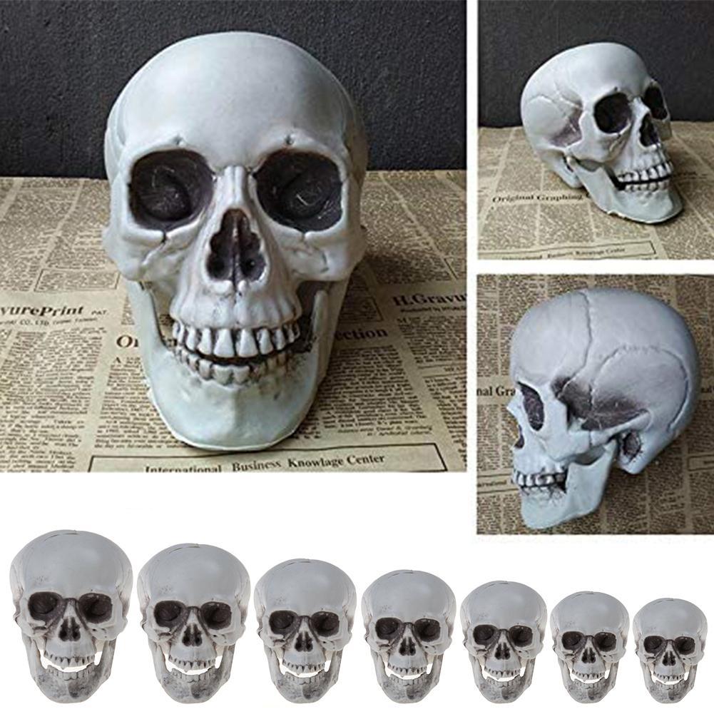 Halloween Decorations Artificial Skull Head Model Plastic Skull Bone Horror Skeleton Party Bar Model Human Anatomical Model