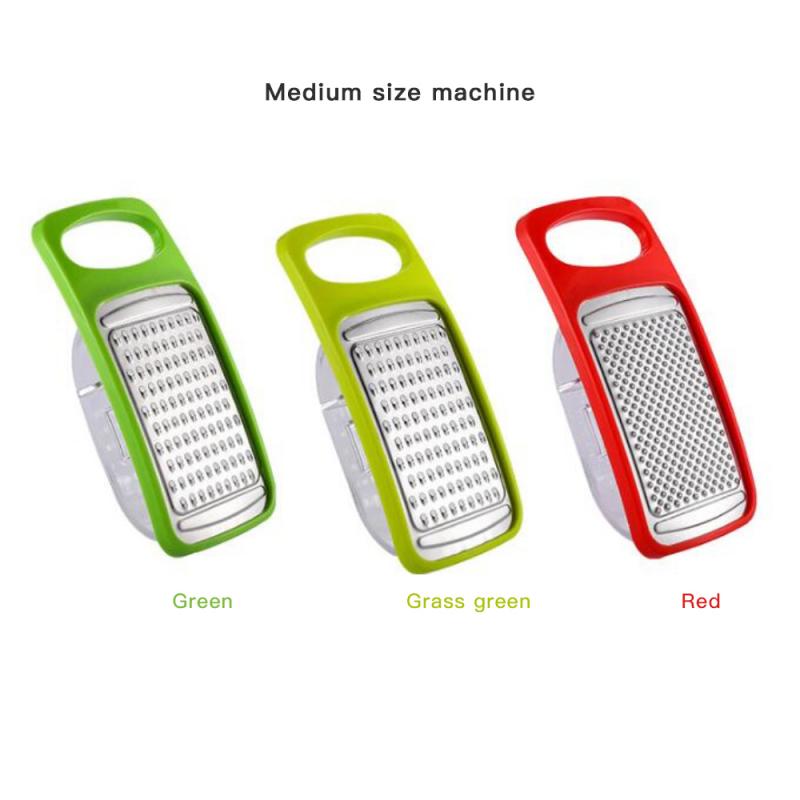 1PC Cheese Grater Practical Stainless Steel Cheese Cutter With Container Multifunctional Manual Potato Vegetable Grater Tool
