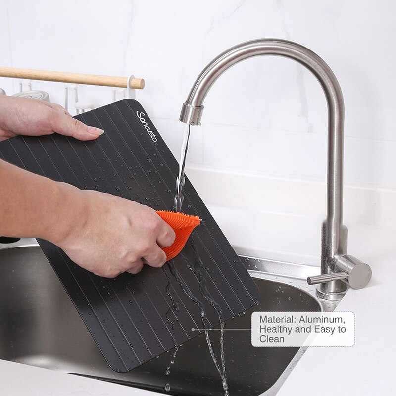 Snelle Ontdooien Lade Met Cleaner Bevroren Vlees Ontdooien Voedsel Ontdooien Plaat Board Keuken Tool HYD88