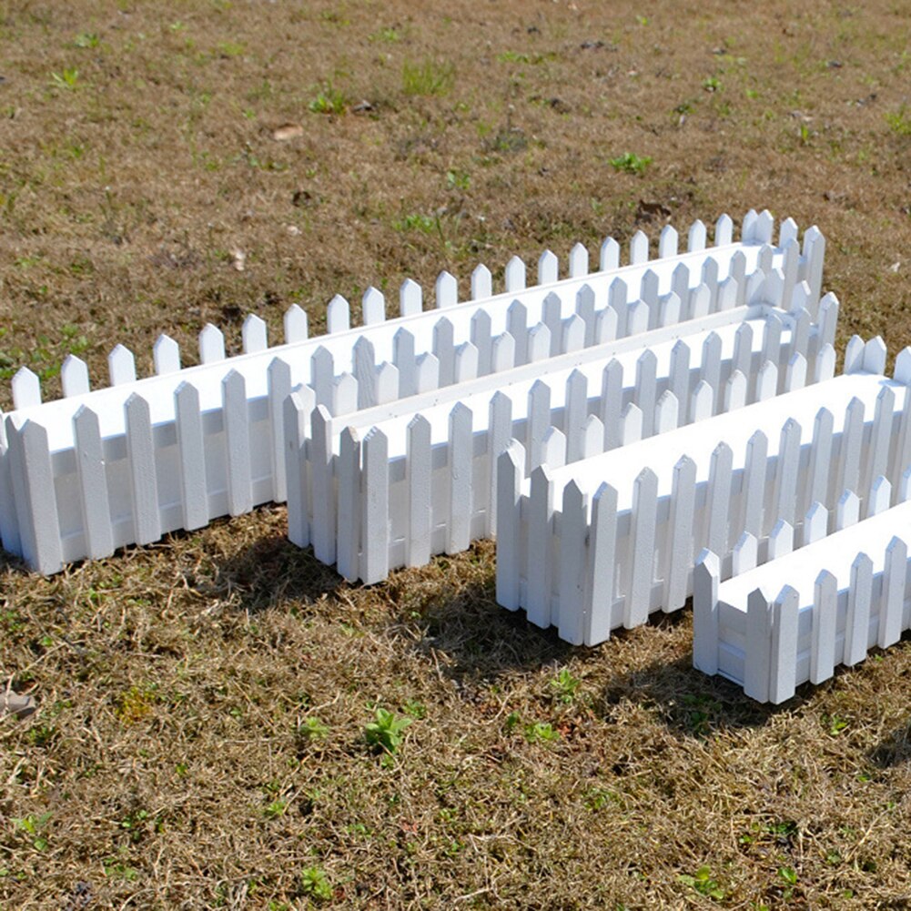 Wooden Flower Pot Fence Plant Basket Container Planter Home Garden Wedding Decor Plant Artificial Flowerpot Fence Decoration