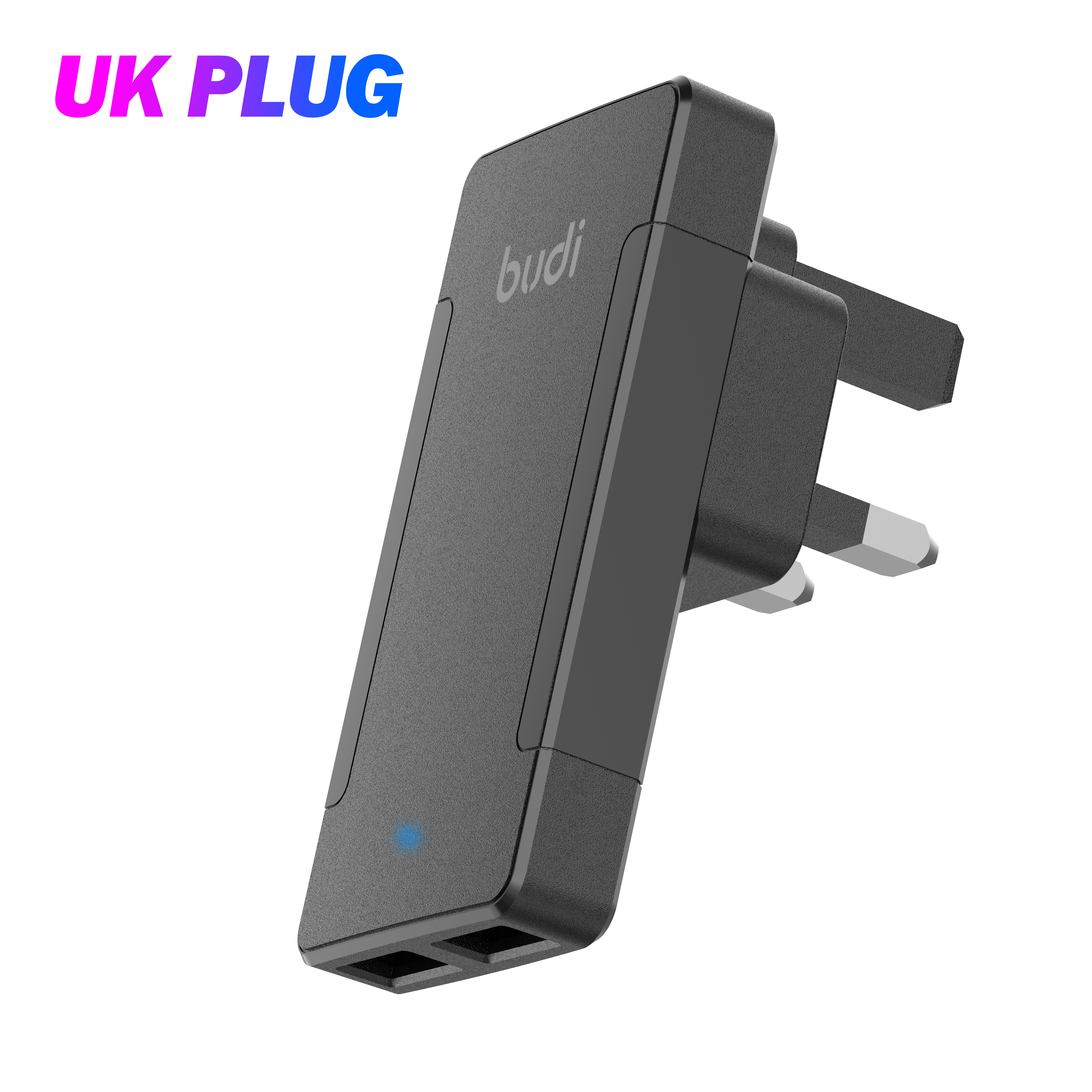 Budi Charger Usb Fast Charger Twee Usb-uitgang Poorten Voor Iphone 12 Samsung S10 Xiaomi Oplader Draagbare Inklapbare Quick Lading: 17W UK PLUG