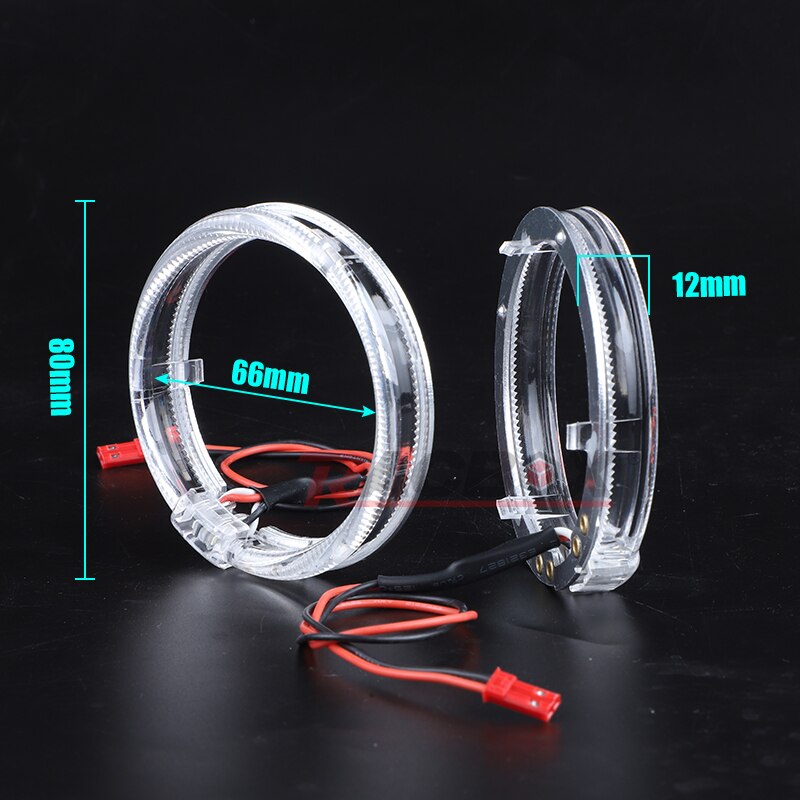 Led engel øjne 80mm kørelys daglys halo hvid blå rød ring til hid bi-xenon projektor linse cover maske linser tilbehør