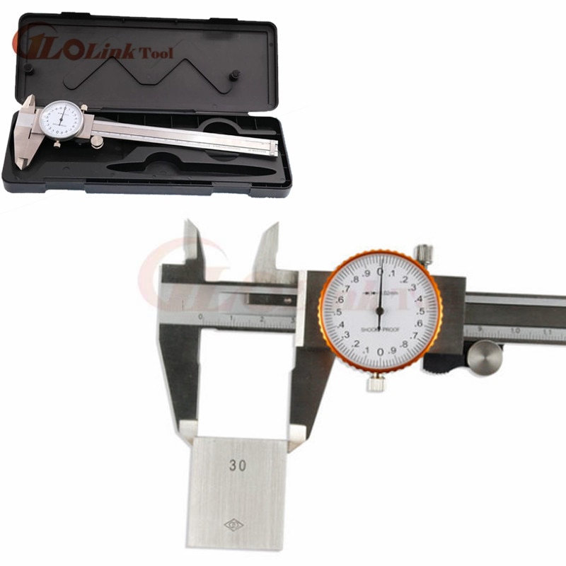 Metric Gauge Measuring Tool Dial Caliper 0-150mm/0.02mm Shock-proof Stainless Steel Precision Vernier Caliper