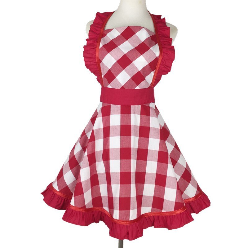 Cotton Lovely Women Apron Cute Large Swing Princess Apron kitchen Cooking Oilproof Aprons for Girls