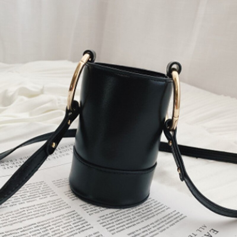 Mode Vrouwen Schoudertas Creatieve Messenger Crossbody Bag Leuke Cilindrische Emmer Handtas Wilde Diagonaal