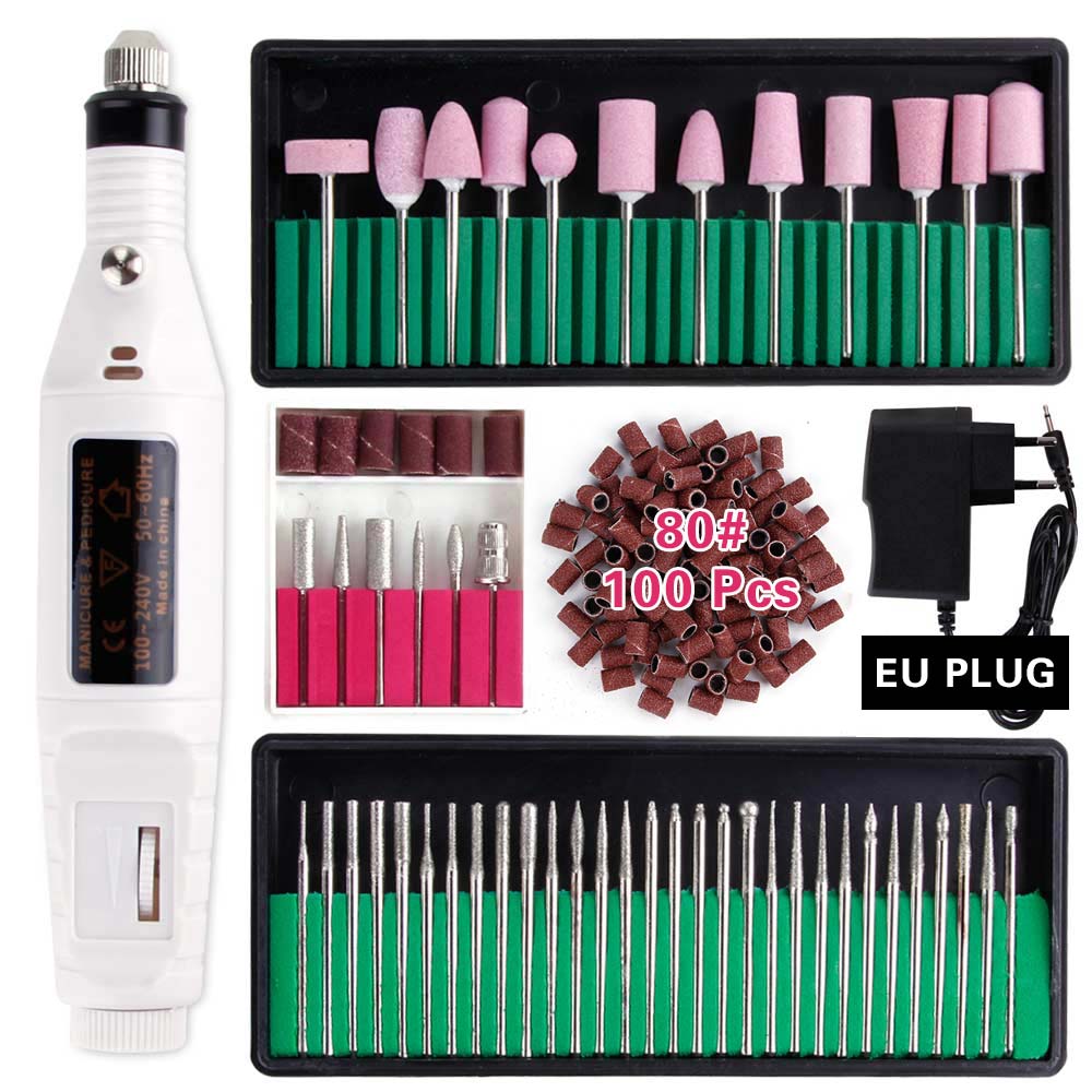 Professionale Elettrico chiodo trapano bit manicure Fresatura Frese E Taglierine per micro SIM gel polacco manicure Macchina Unghie Artistiche file di Levigatura lama in Ceramica: impostato F EU spina