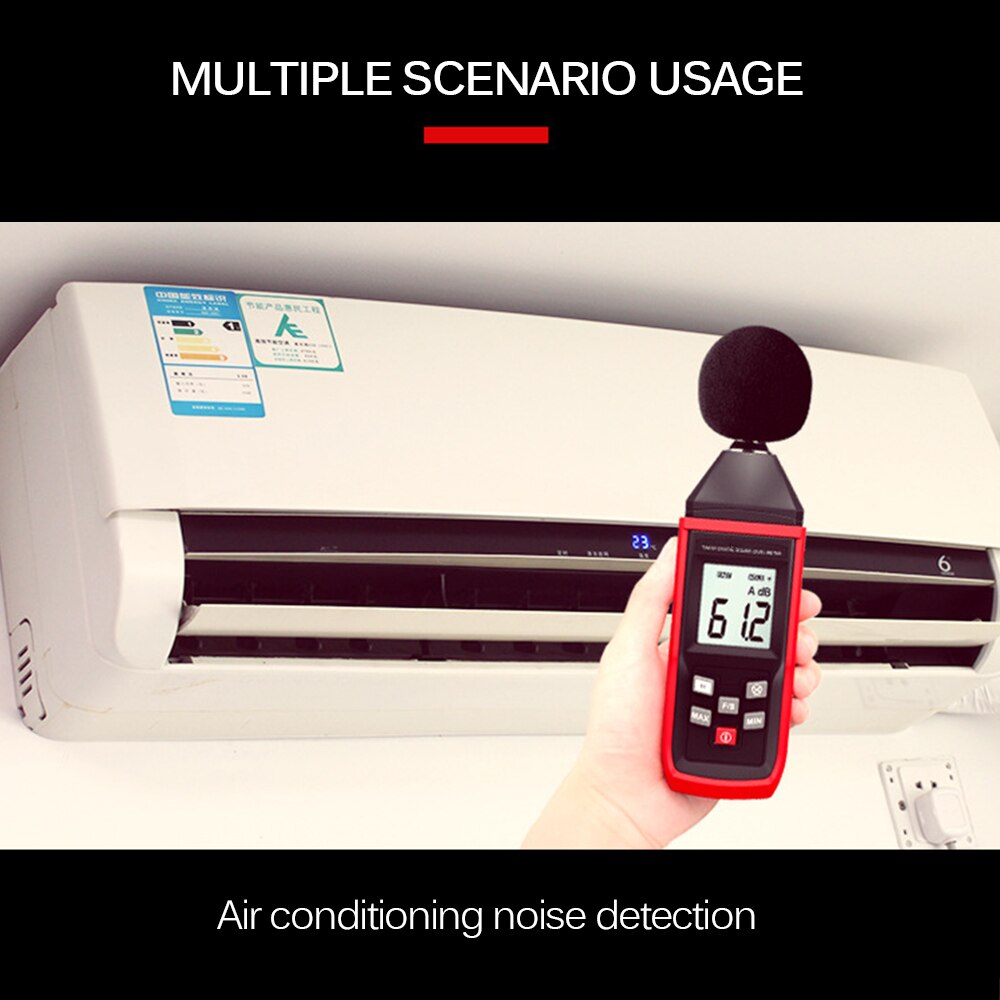 Decibel Meter Digital Sound Level Tester Noise Meter Noise Measurement Tester Range 30~130dB Decibel Tester With LCD Display