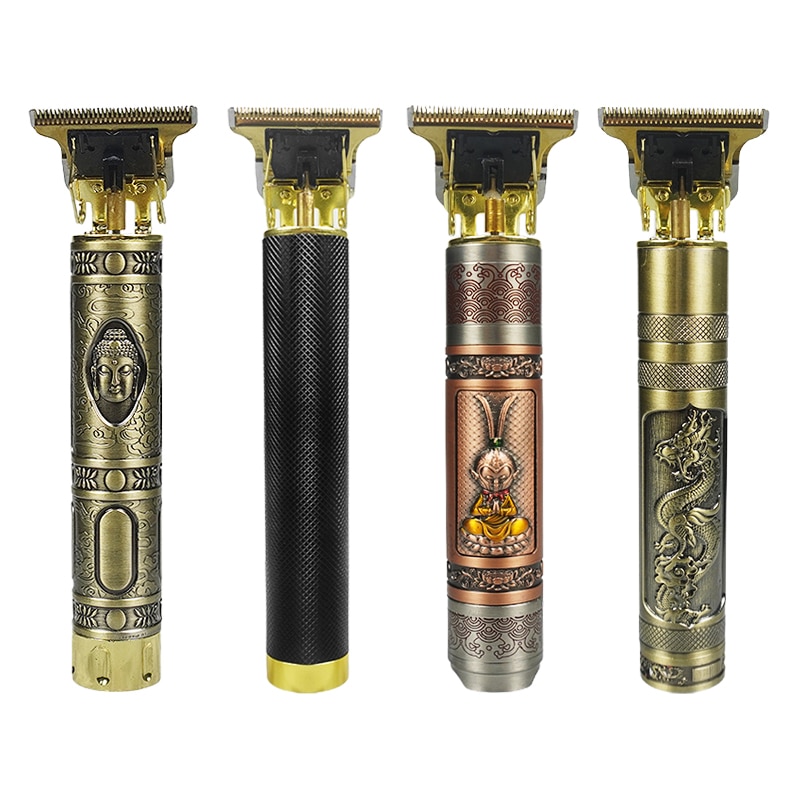 Cortadora de pelo recargable T9 sin cable 0mm Barbero Buda eléctrico recortador de pelo Máquina para cortar cabello pelado Outliner hombres F35