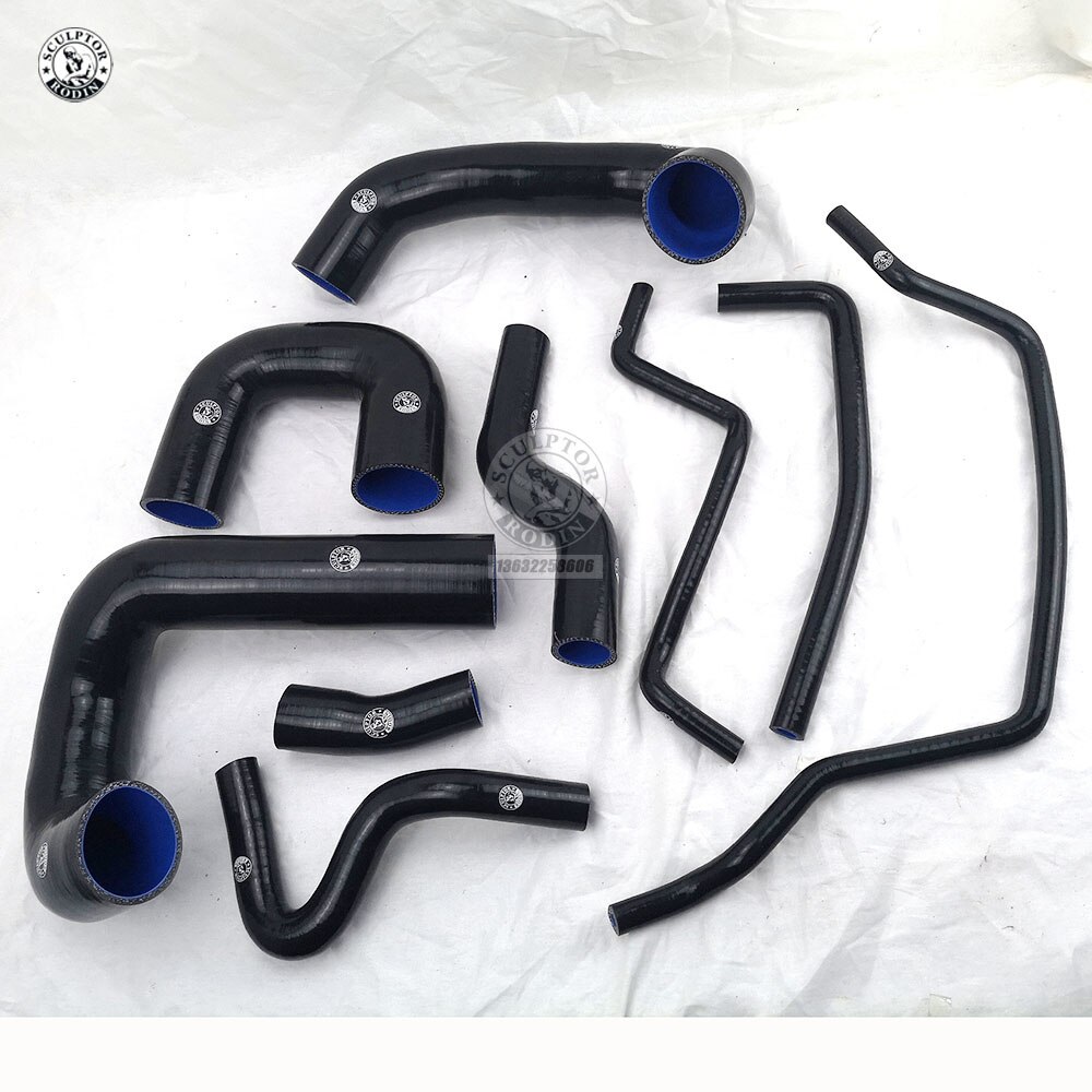 Kit de manguera Turbo de refuerzo de silicona, para SAAB 93 03-07, 9 unidades, rojo/azul/negro: K8-56 BLACK