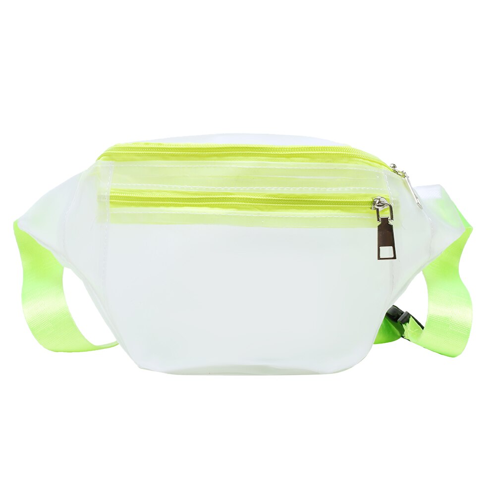 Clear PVC Transparent Fanny Pack For Women Waist Bag Girls Crossbody PVC Shoulder Bags Messenger Bags Bolsa Femenina: Type C Green