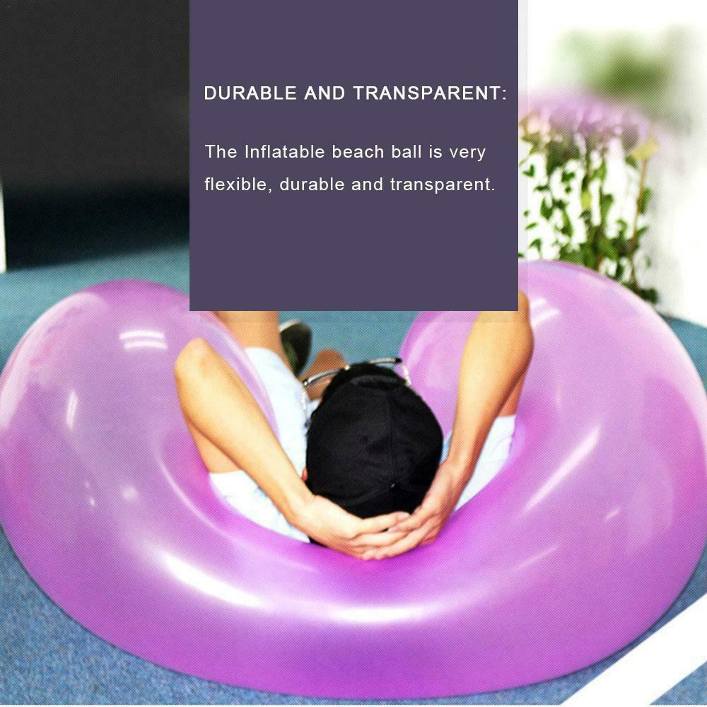 XL(120CM) Durable Bubble Ball Inflatable Fun Ball Amazing Tear-Resistant Super Wubble Bubble Ball Inflatable Outdoor Balls